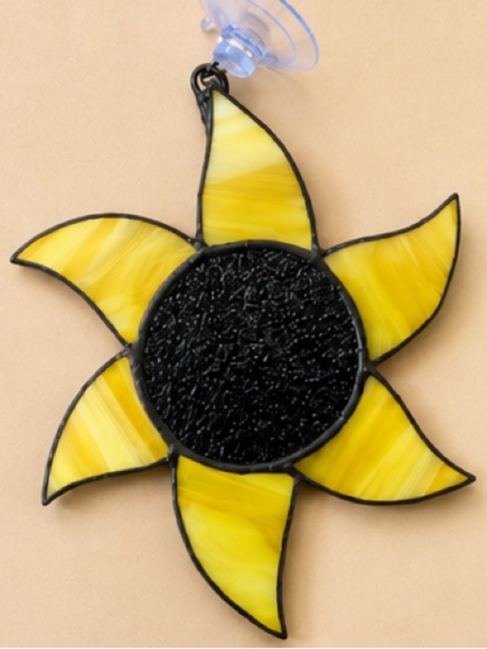 Stained Glass Sun Suncatcher - Yellow